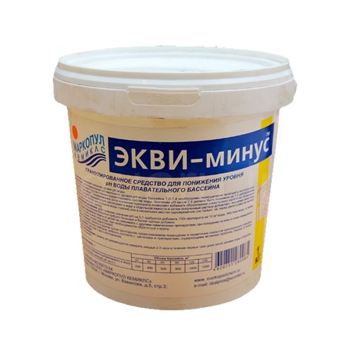 ЭКВИ-минус (pH минус) гранулы ведро 1 кг